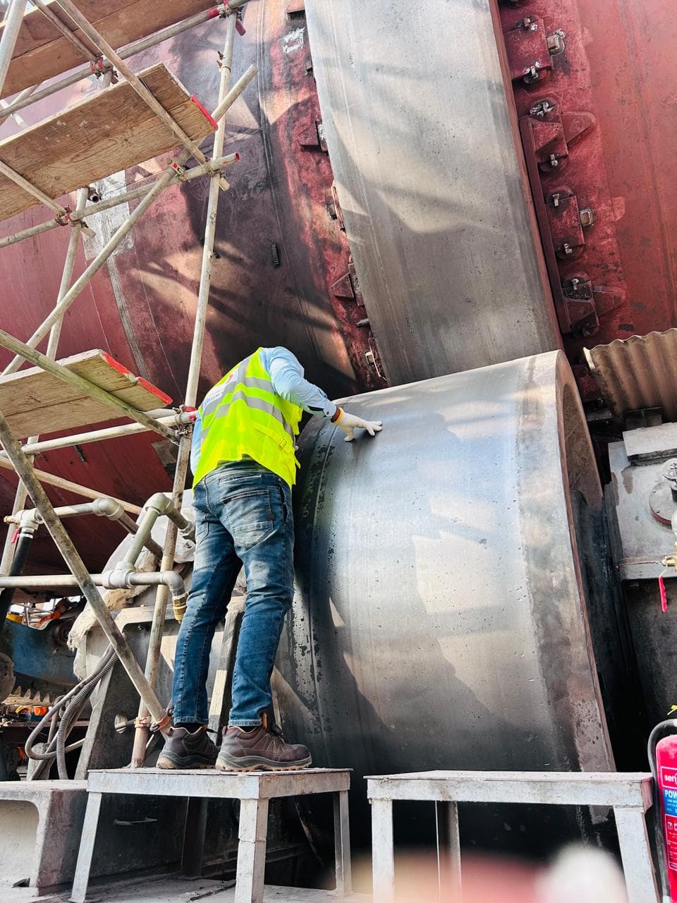 Kiln roller inspection @ZUARI Cement Yerranguntla